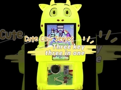 High Quailty Cute Cow Three Keys Three In One Single-Player Button Arcade Game 19-Inch