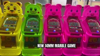 14mm Marble Ball Arcade Machine Kids Tiger Design Coin Operated Game Machine